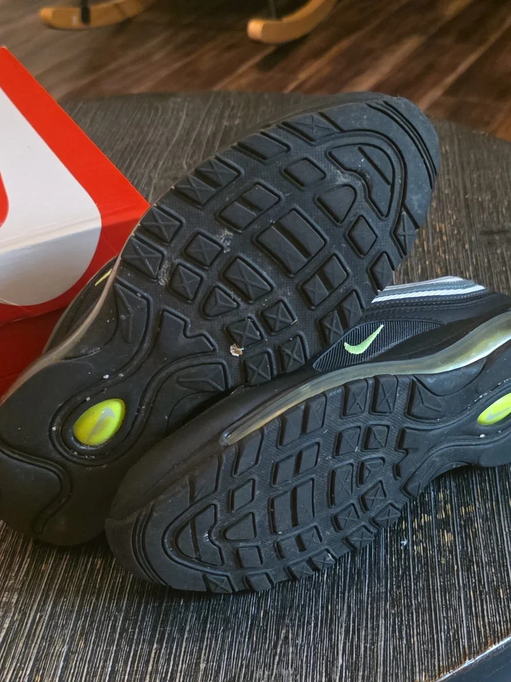 Nike Air Max 97 Box Label - Pure Platinum/Volt/Black/White
